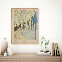 Load image into Gallery viewer, Acadia National Park Poster | Shaded Relief Rendered Map