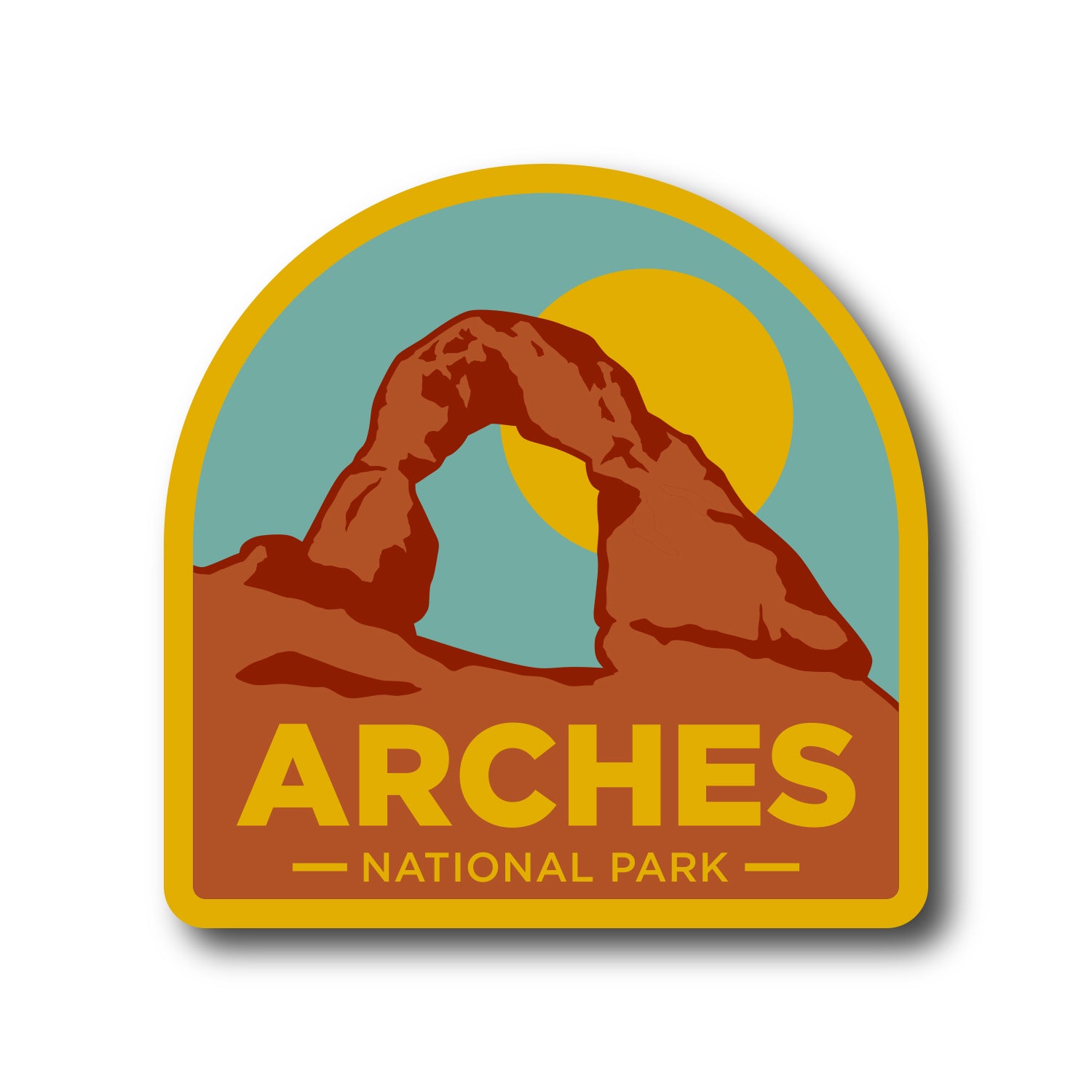 Arches National Park Delicate Arch Sunrise Vinyl Sticker